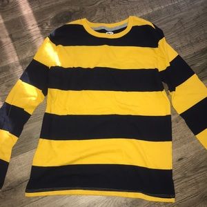 Old Navy yellow and blue stripe shirt